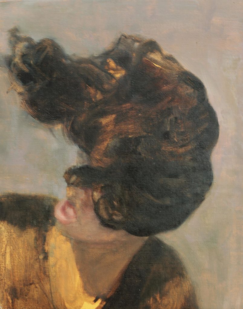 Dora Jeridi, Les cris aveugles 3, (Blind Shouts 3), 2021, huile sur toile - EP