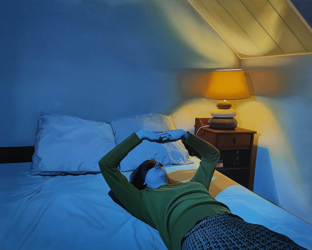 Abdelhak Benallou, Sans titre, 2021, Huile sur toile, 130 x 160 cm