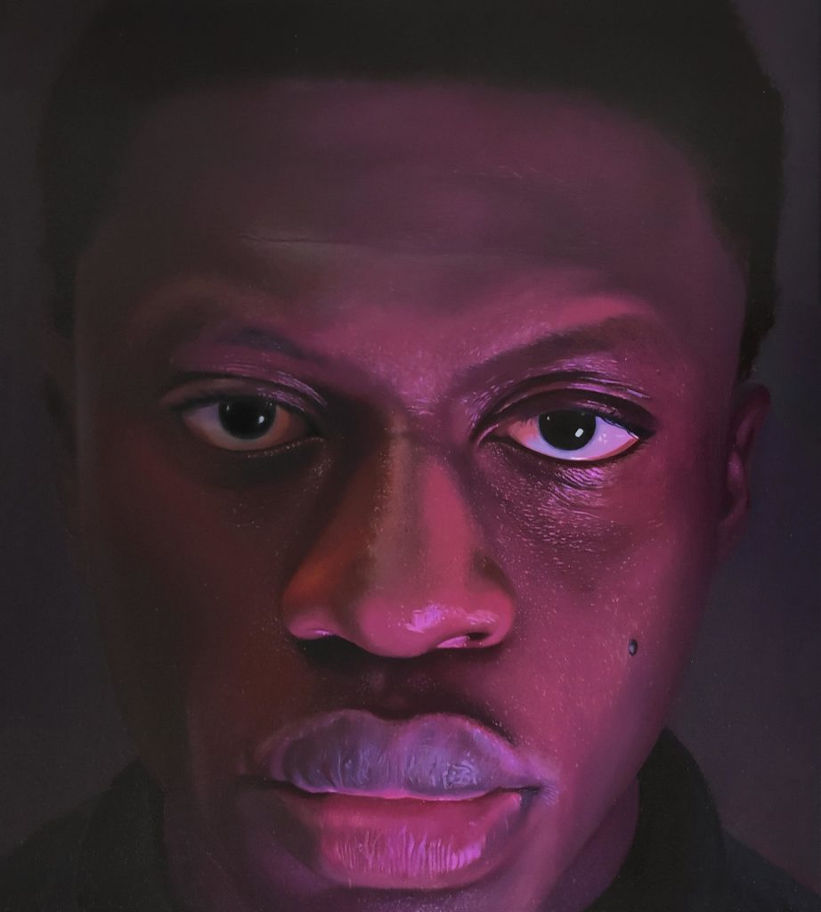 Abdelhak Benallou, 20 secondes, 2022 huile sur toile