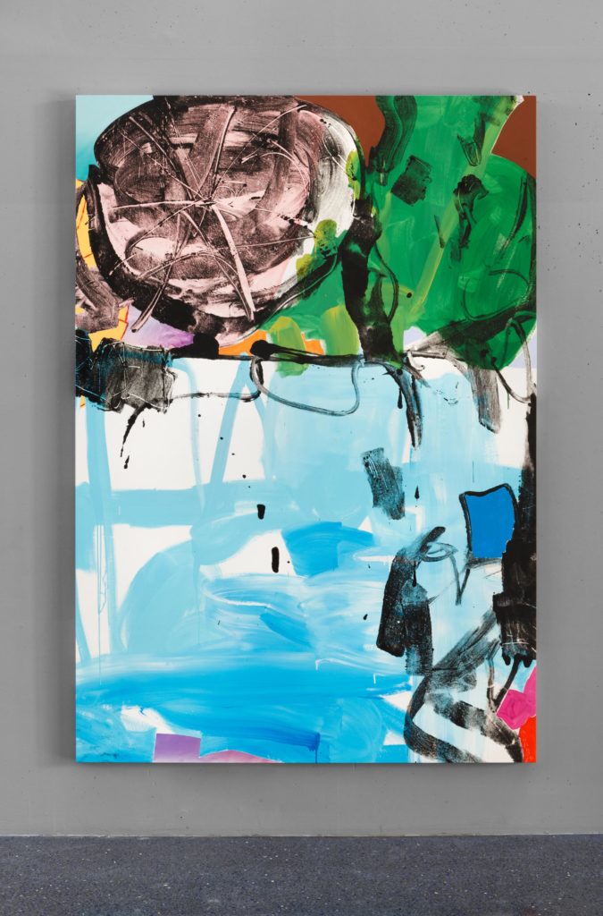 Antonin Hako, 200 x 300 cm, Skeumalekba02, 2021, acrylic and oil on canvas, ©Louise Mutrel - EP