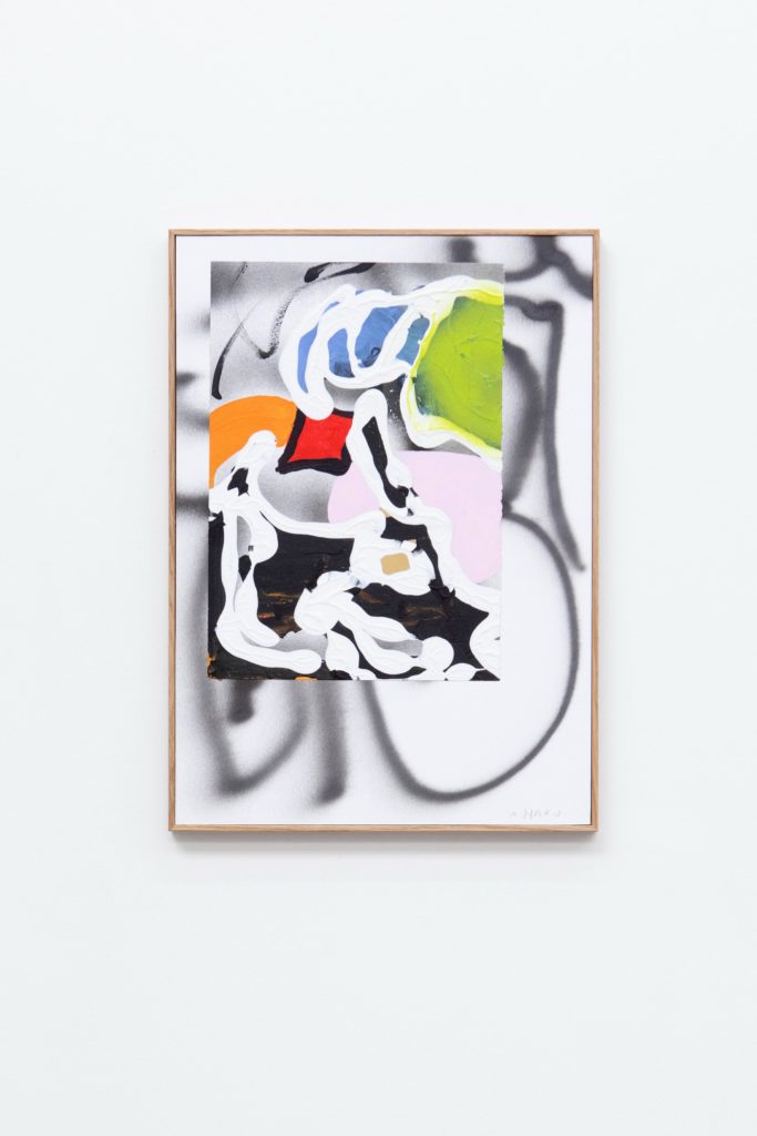 Antonin Hako, 42X30cm, IL MAGO, 2020, Peinture acrylique et collage sur papier, © Ghislain Mirat